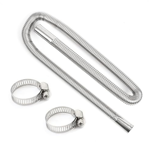 HUAREW 150 CM Abgasschlauch für Stromerzeuger, | für Stromerzeuger Auto Edelstahl Abgasrohr Metallschlauch Abgasrohr Standheizung Diesel abgasrohre für Diesel Heizung