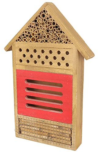 Insektenhotel, Dekorativ mit Röhrenförmigen Tunneln für Nistende Bienen, Bienenhaus, Naturschutz für Gartenliebhaber, Balkon und Terrasse