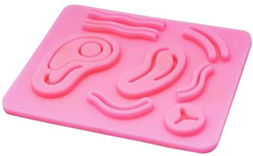 YNR Nahtübungs-Set, wiederverwendbares Silikon-Nahtpolster für Naht-Training, langlebiges Nahtpolster für Studenten, Nähset für Training und Praxis (Design 1)