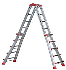 Echelle Pliable Multifonction télescopique 4x5 échelons 4,8m/5,7m Hailo ProfiStep Multi