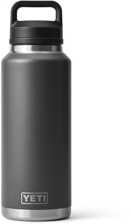 YETI Rambler Bouteille isotherme en acier inoxydable avec bouchon Chug – 1,4 l – Anthracite
