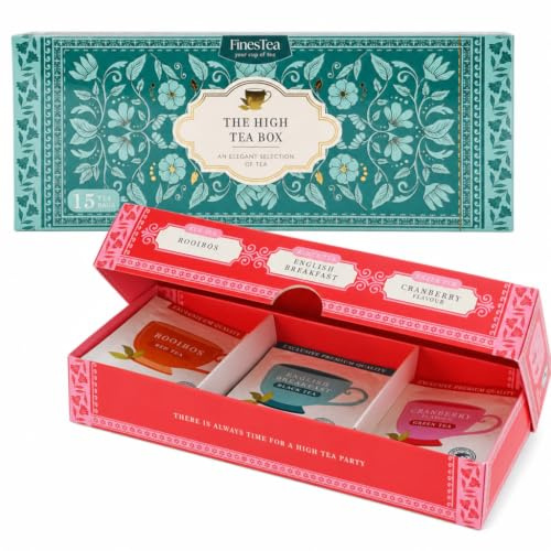 Regalo de té en caja de regalo, colección seleccionada té negro y té verde con una selección de los mejores tés negros y tés verdes (12 x 2 g = 24 g, Sensation of Flavour)