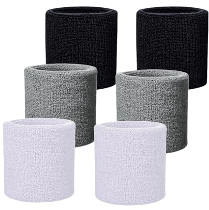 Fecawd Wristbands Sweatbands for Men & Women, Breathable Tennis Wrist Bands