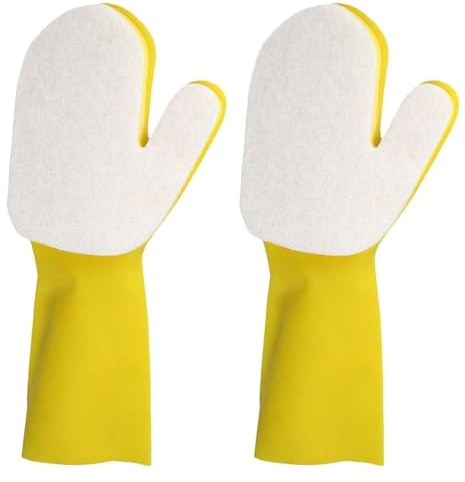 ABOOFAN 2pcs Cleaning Dishes Washing Glove Hot Tub Accessories for Adults Silicone Dishwashing Mittens Oven Mitts Kitchen Supply Sponge Wash Aldult