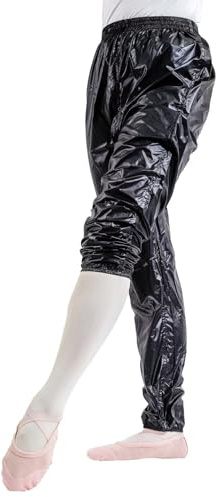 flexdans Damen Ballett Ripstop Hose, Leichte, Dünne Übungs-Aufwärmhose Ballett Wärme Hosen für Tanz Black M