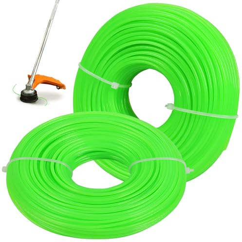2.0mm Nylon Strimmer Wire, 328 Feet 100M Round Strimmer Line Strong Trimmer Cord for Garden Grass Trimmers Electric (Green)