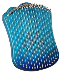 harfe instrument 17-saitige Lyra-Harfe Tragbare Harfensaite Aus Massivem Buchenholz Mit Stimmschlüssel-Picks Für Anfänger Und Erwachsene(Blue)