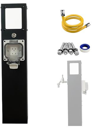 Fontaine Robinet Exterieur Jardin, Colonne D'alimentation Extérieure Intelligente en Acier Inoxydable - Robinet Étanche et Résistant au Gel pour Jardin et Camping-car