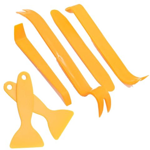 6 Pcs Car Trim Removal Kit, Automotive Door Dashboard Plastic Pry Tool for Audio Repair, Mechanic Prying Screwdriver Set