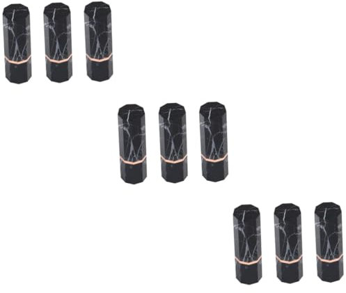 BELLIFFY 9 Stk Stilvolle Lippenstifttube Lippenstift-unterverpackungsflasche Mode Lippenstift Tube Mini-lippenstift-tube Black