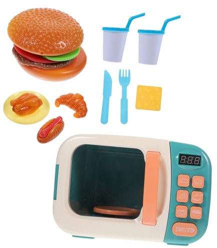 Toyvian Junge Mädchen Miniatur Mikrowellengerät Spielzeug Batteriebetrieben Detailgetreu Multifunktional Als Deko Und Spielzeug Einzigartiges Design Für Puppenhaus Und Fantasievolles Rolle
