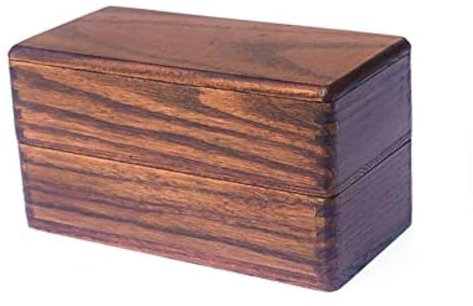 HuangguiyuanV Bento Boxes, lonchera de madera natural de doble capa, contenedores de alimentos para almuerzo, caja de sándwich de frutas, para picnic, oficina, escuela, senderismo