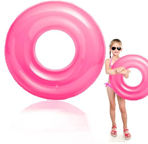 Anello da Nuoto per Bambini 3 ai 12 Anno, 70cm Rosa Anelli Gonfiabili Piscina Galleggiante,Salvagente Bambini Gonfiabile Anello Gonfiabile per Feste in Piscina, Spiaggia, Accessori Feste All'Aperto
