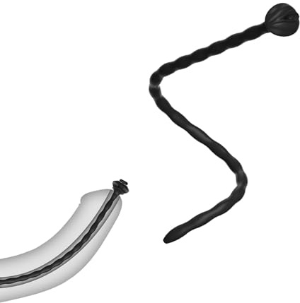 3 storlekar av extra långa mjuka hästögonstavar i svart med präglad texturdesign-RDLMA01 (Liten)