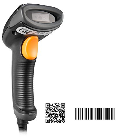 Bluehresy 2D Barcode Scanner USB Wired 1D 2D Datamatrix PDF417 QR Code Handheld Reader for Screen and Printed Bar Code Scan, Works with Windows Mac and Linux PC POS
