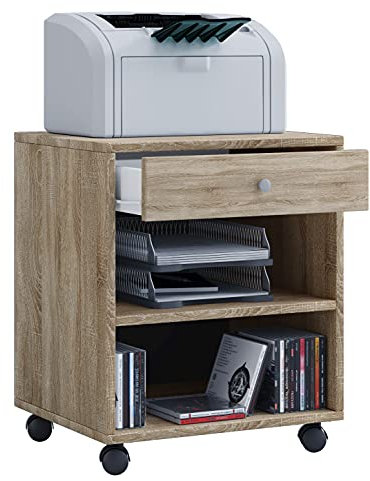 VCM Rollcontainer | Beistellcontainer mit Zwei offenen Fächern | Maße ca. H. 54 x B. 45 x T. 38 cm | Bürocontainer - Salda