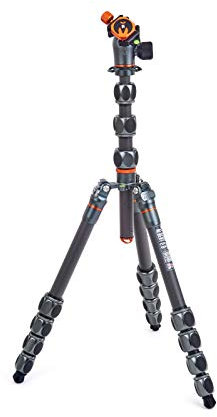 3 Legged Thing Albert 2.0 Kit Carbon Fibre Travel Tripod System Huge Working Height (Metallic Slate Grey) (ALBERTKITGREY2)