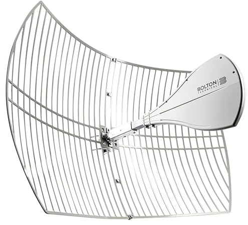 Bolton Technical Long Ranger Antenna (BT974822) | Parabolic - Over 20 Miles Range | All Cell Bands: 5G, 4G, LTE | WiFi 2.4/5 GHz WiFi 6 | High Gain Cellular/WiFi Antenna up to +28 dB | All Carriers