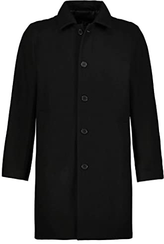 JP 1880 herr, stora storlekar, herrkläder, L-8XL, ullblandning, kappa, vattenavvisande, skjortkrage, upp till 8 XL 795116, svart, XXL