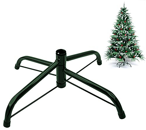 Weihnachtsbaumständer Faltbarer Weihnachtsbaumständer Christbaumständer mit Gummifüße Weihnachtsbaumbasis Metallständer für künstliche Weihnachtsbäume Weihnachts Feierdekoration (30cm, ø 1.9 cm)