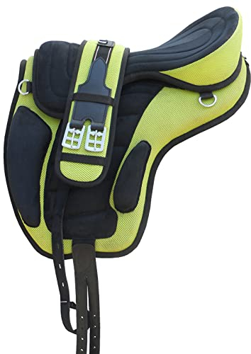 WILD RACE Freemax Sattel Baumloser Sattel/Treeless Saddle Freemax Saddle (17.5, (Green)