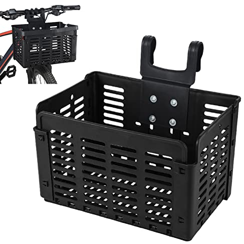 Faltbarer Fahrradkorb vorne, Faltbar Lenkerkorb Vornekorb Abnehmbarer Fahrradkorb Tragezubehör Hinten Hängender Fahrradkorb Rostfrei für Studenten/Bergsteiger/Cam
