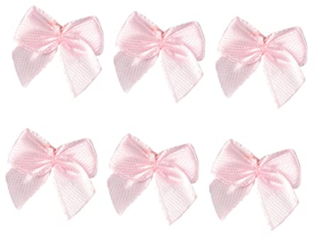 Gadpiparty 200 Stück Satin Schleifen Bänder Für Selbstgemacht Haarschmuck Pink 2,2x2cm Zubehör Für Bastelprojekte Hochzeiten Geschenke Dekorationen