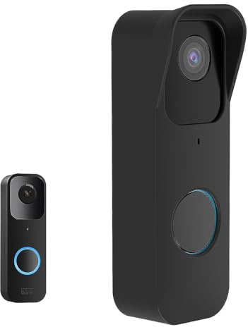 honecumi [1 Pack] Blink Doorbell Protective Cover,Doorbell Silicone Cover for Blink Video Doorbell,No Drill Accessory,Full Protection for Blink Doorbell,Black