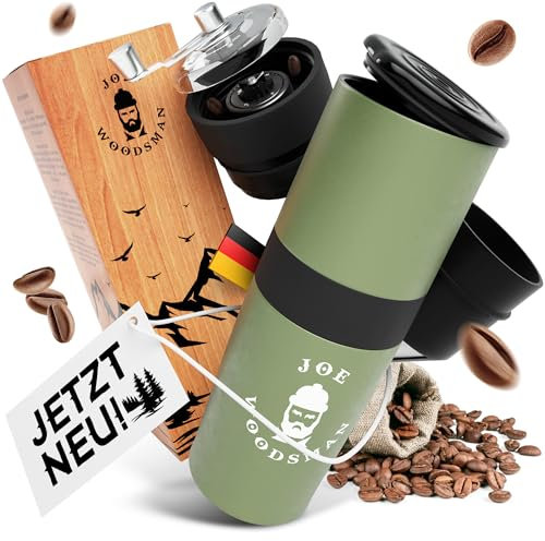 Joe WOODSMAN Reisekaffeemaschine - All-in-One Becher und Kaffeemaschine für Wandern, Trekking, Camping und Festivals - Jetzt entdecken!