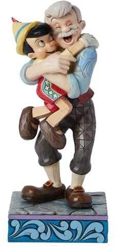 Disney Traditions Gepetto and Pinocchio Figurine, Height 18cm