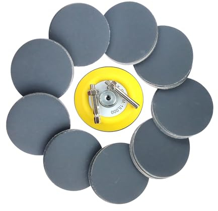 Wanmutrun 75mm Wasserfest schleifpapier Klett 100 Stücke Körnung 2000 Siliziumkarbid Schleifpapier geeignet für kleine Poliermaschinen