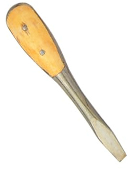 Schlitzschraubendreher Klopfbarer Flachkopfschraubendreher Hartstahl Schraubendreher mit Holzgriff Schraubendreher