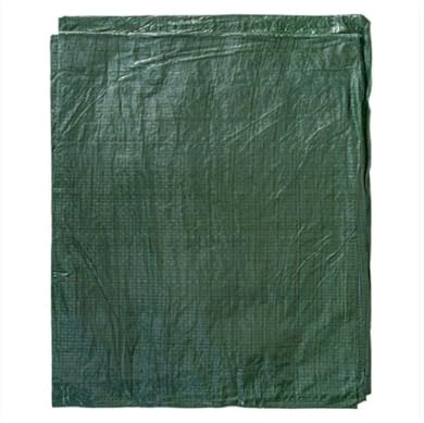 5x6m Green Tarpaulin 50gsm 16.40ft x19.69ft Waterproof Multi-Use Sheet with Eyelets for Garden, Caravan, Camping, Ground Cover