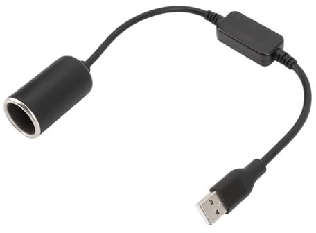 Annadue USB Stecker auf Zigarettenanzünder Stromwandlerkabel, 12 V Autoladegerät Adapter für Fahrrekorder, Dashcam, GPS mit 90–95% Umwandlungseffizienz, Kabellänge