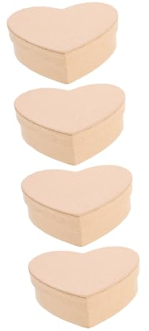 TOPBATHY 4stücke Herzförmige Kraftpapier Geschenkschachtel Für Jubiläumsfeiern Dekorative Aufbewahrungsbox Für Süßigkeiten Schmuck Und Kleine Für Festivals Und Kreative Anlässe