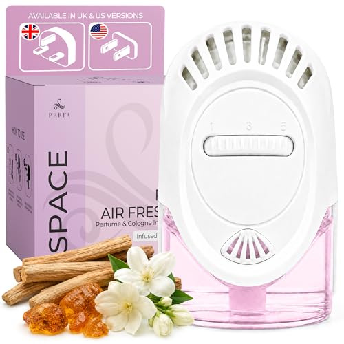 Plug In Air Freshener - Space Inspired Perfume Diffuser for Home by Perfa | Luxury Fragrance - Neutralizes Lingering Smells - Long Lasting Adjustable Scent - Scented Mini Bedroom Air Freshener - 30ml