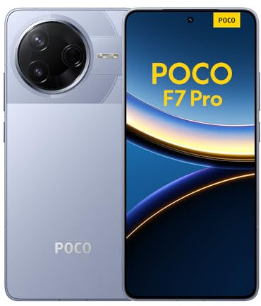XIAOMI POCO F7 Pro Smartphone, 12+512, Blu, Batteria da 6000mAh, 90W HyperCharge, HyperAI (Caricabatterie non incluso)