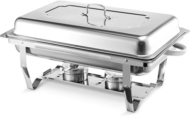 AllRight 9L Edelstahl-Chafing-Dish Buffet-Speisenwärmer | Speisenwärmer im GN-Behälter-Format, Edelstahl-Chafing-Dish für Catering, Buffets, Partys und Events