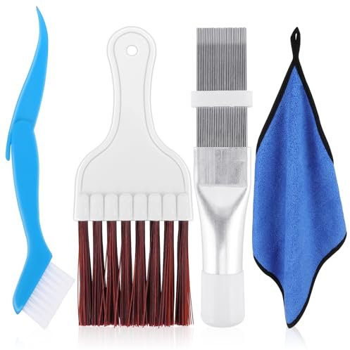 Coicok Kit Pulizia Asciugatrice, Spazzola per Filtro Asciuga, Spazzola per Pulizia del Condizionatore d'Aria, Metallo Strumento di Riparazione del Radiatore per Unità Esterne