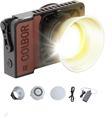 COLBOR Wonder W100 100W Videoleuchte Tragbare 345g Dauerbeleuchtung CRI97+ APP-Steuerung mit DC/Typ-C-Anschluss für Innen-und Außenaufnahmen Interviews Live-Streaming,Video Light für Fotografie (W100)