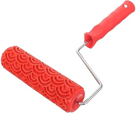 Angoily Strukturierte Gummistreifwalze Für Wanddekoration Langlebiger Präge-strukturroller Mit Ergonomischem Griff Vielseitig Für Wand Decke Und Schrank Einfache Reinigung Großflächig Und