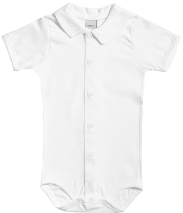 BABIDU Body Bebé Manga Corta Algodón 100%, Body Bebé Recien Nacido, Body Cuello Pico con Abertura Delantera, Tejido Transpirable Hipoalergénico Piel Sensible, Ropa Bebé Niño y Niña Unisex de Verano