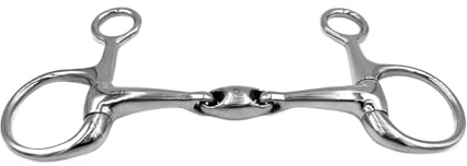 ES0092 Baucher Trense Doppelt Gebrochen Edelstahl 15mm, 12.5 cm | Equine Smile Bauchergebiss B-Ring Gebiss Pferd Pony Maulschonend Trensengebiss Reitsport Ausbildungsgebiss Dressur