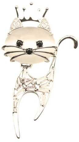 WOFASHPURET Broche Forme De Chat Artificielle Bijou Unique Pour Femmes Et Filles Accessoire De Mode Élégant Pour Vêtements Et