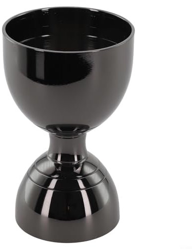 Jigger da cocktail ergonomico in acciaio inox con misurazione precisa di 28,3 g e 56,7 g per Mixology (nero)