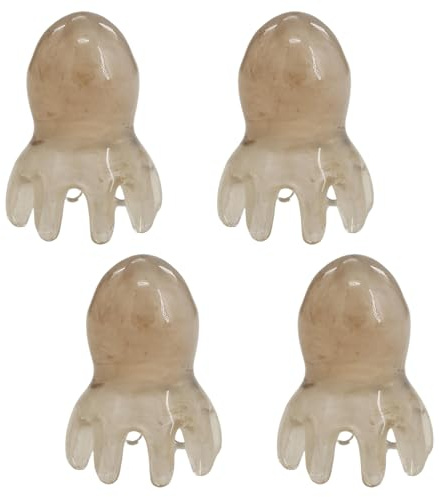 LUODAKA 4PCS Scalp Massage Tool, Handheld Octopus Head Massager Scalp, 8 Foot Acupuncture Points for Head and Body Relaxation, Hair Growth