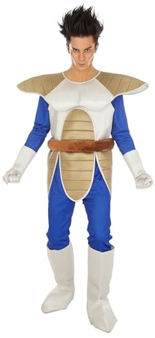 Chaks - Vegeta Kostüm Herren, Anime Convention, Cosplay | Offizielles Dragon Ball Outfit, 8-teiliges Set mit Rüstung, Shirt, Hose und Zubehör, Karneval, Comic Con