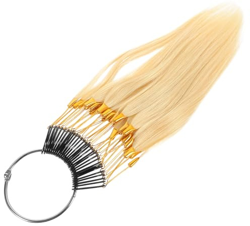 ELAYARD 30 Mèches de Test Capillaires en Vrais Cheveux Humains, Légères et Confortables Toucher, Nuancier de Couleur pour Salons de Coiffure et Formation