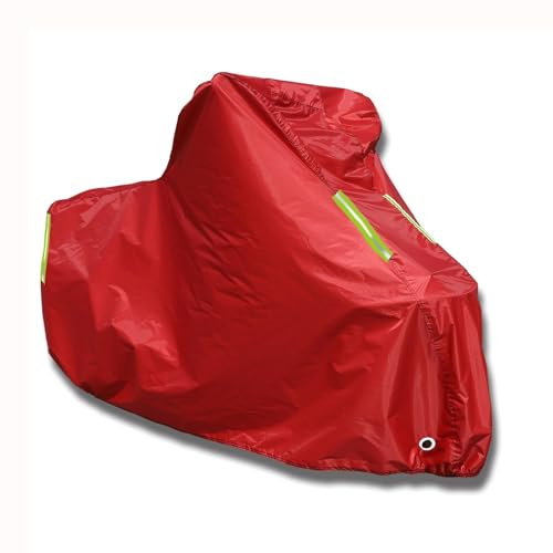 JFBLSD Housse de Moto pour Benelli TRK 702 (2023+) - Housse Protection Intégrale Toutes Saisons Imperméable et Résistante aux UV Tissu Oxford Ripstop Fin Garage, Extérieur Scooter, Moto(Red)