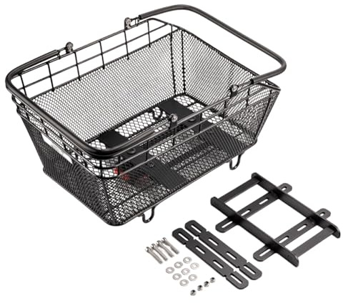Zxpjkyu Universal Basket, Rear Wheel Mount, Large Capacity, Ideal for Shopping, Backpacks, Versatile Use, 45 X 32.5 X 20 Cm, Metal